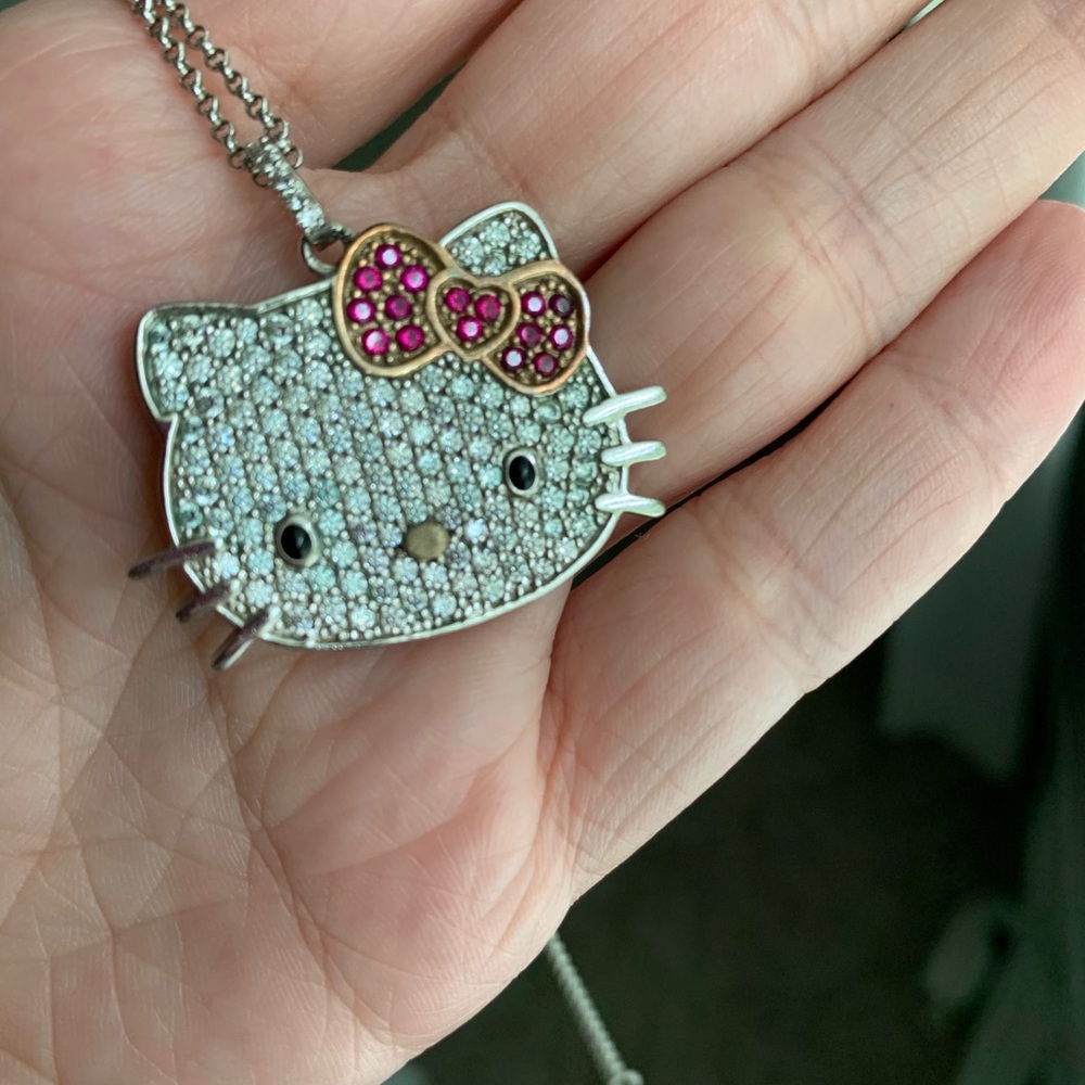 Hello Kitty diamonique necklace